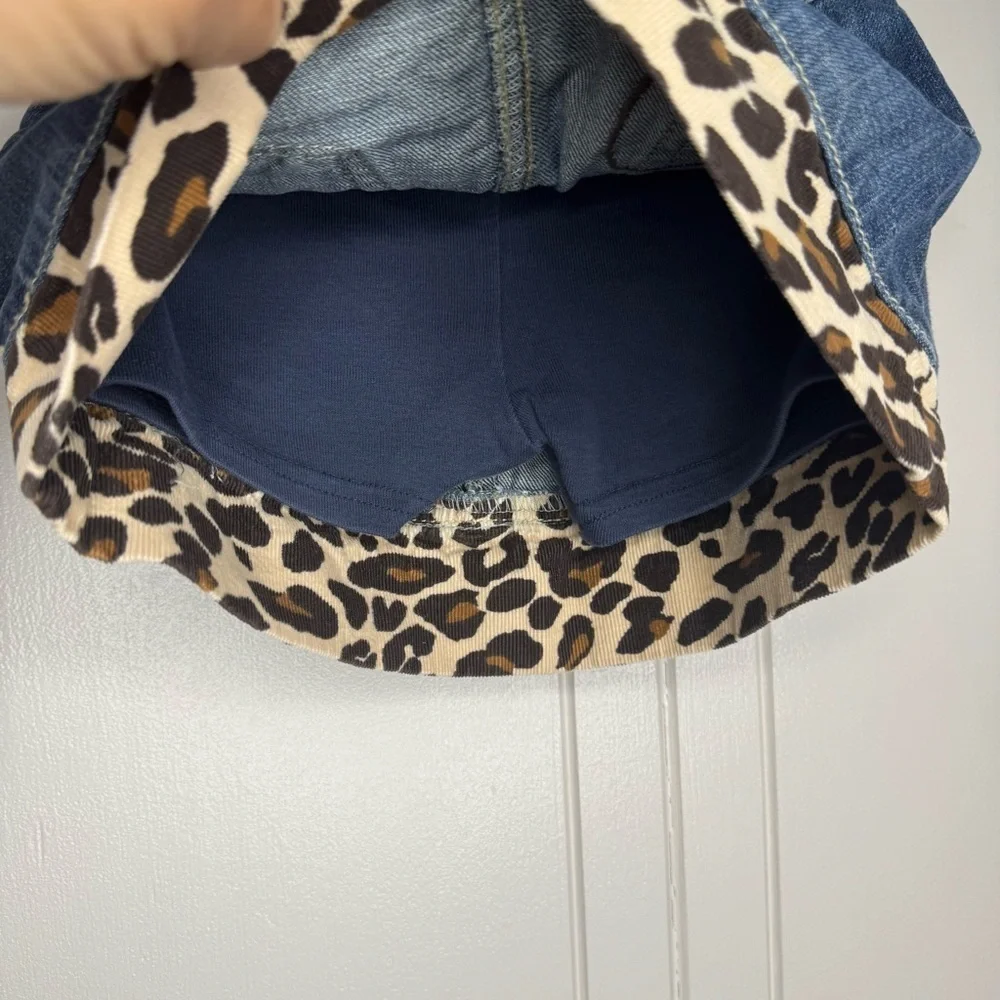 Gymboree Denim Skirt with Leopard details